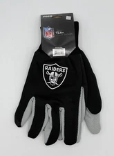 LAS VEGAS RAIDERS NFL 2-TONE SPORT UTILITY JERSEY WORK GARDEN GLOVES FREE SHIP