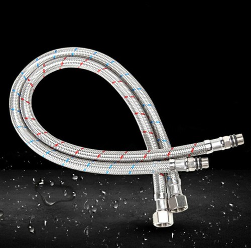 2 Flexibler Anschlussschlauch G1/2x M10 Wasserhahn Steckverbinder Druckschläuche - Bild 2 von 5