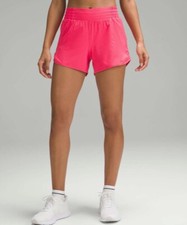NWT NEW Lululemon Glazed Pink Hotty Hot High-Rise HR Lined Athletic 4 Shorts 2