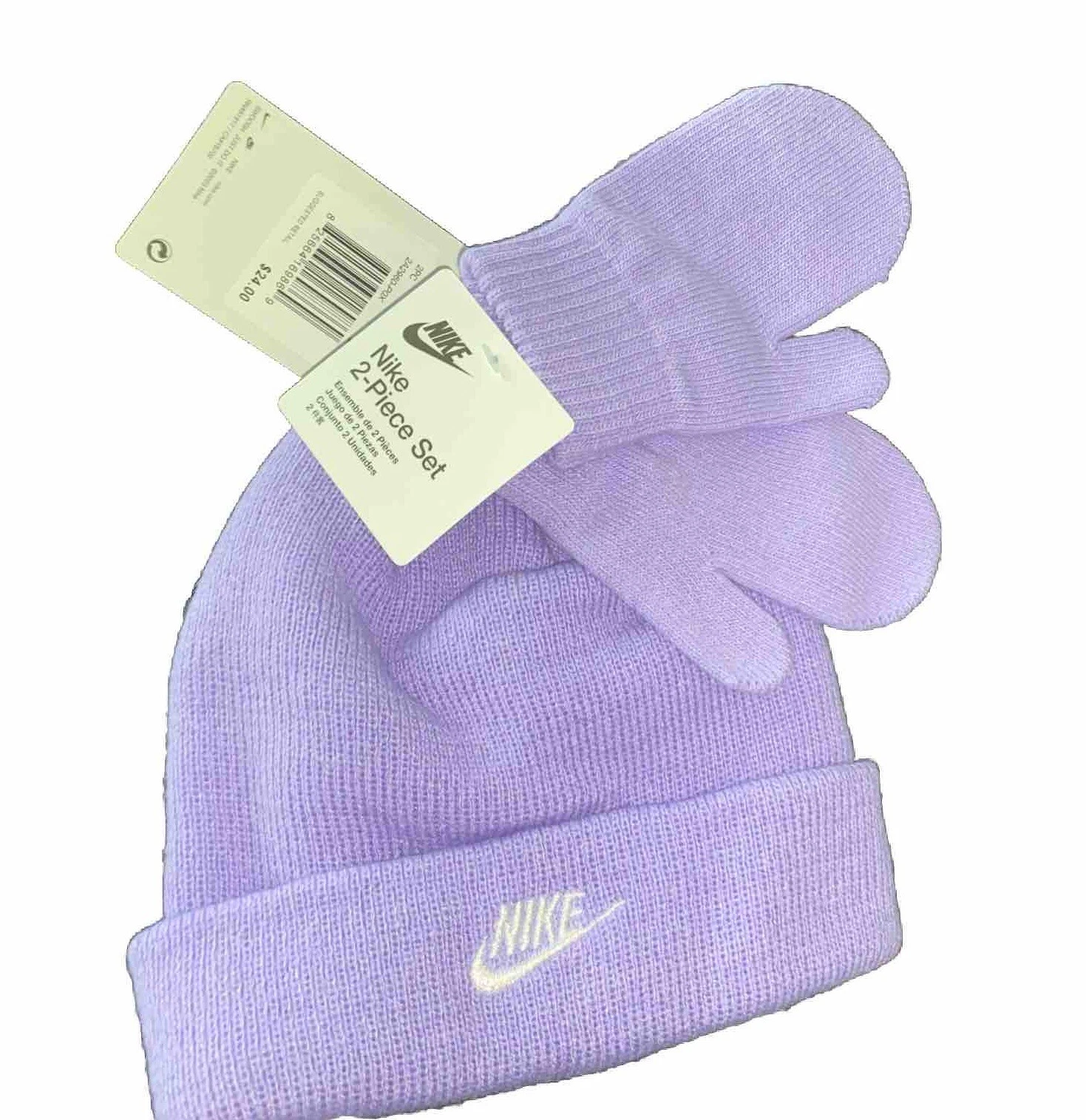 Nike Toddler Baby Beanie and Mittens 2 Piece Set 2T - 4T