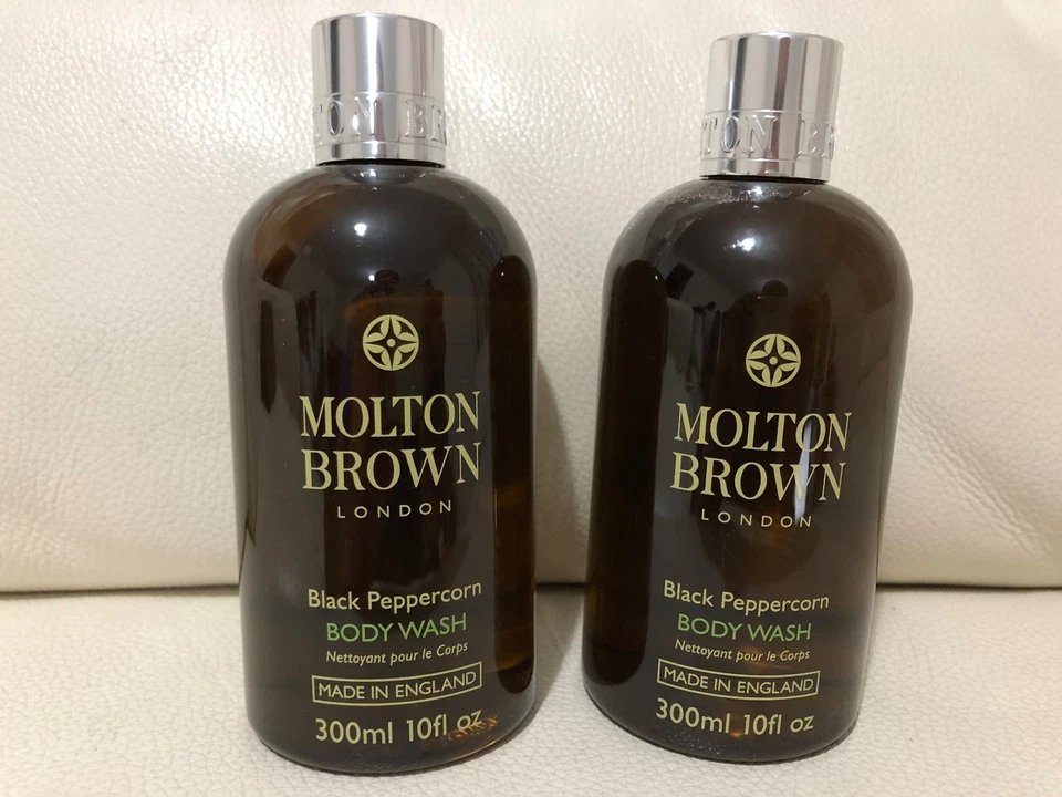 Molton Brown 2 x 300ml Re-charge Black Pepper Body Wash NEW