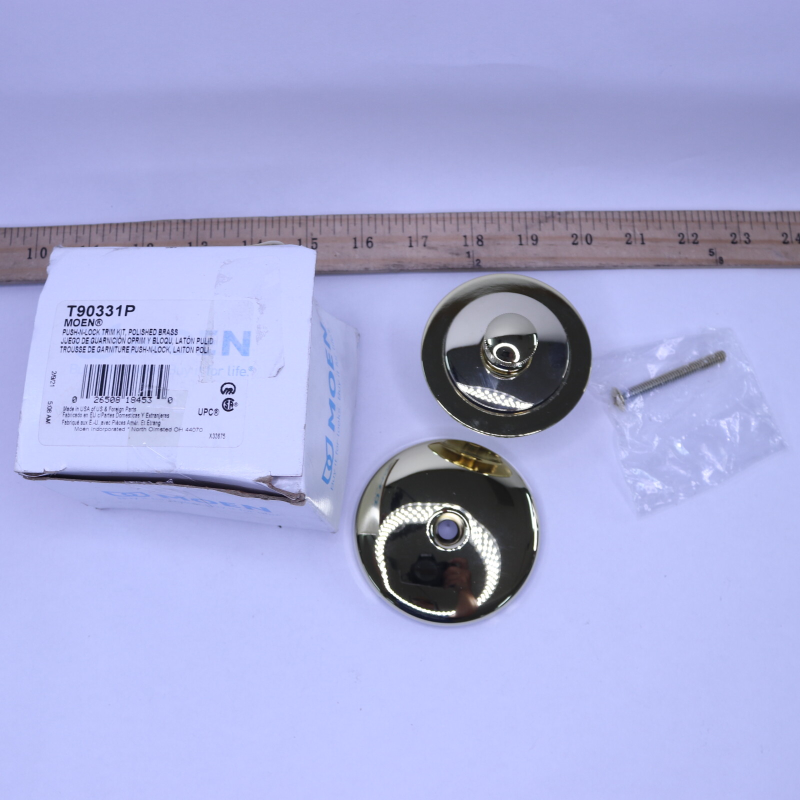 Cubiertas de drenaje para bañera y ducha MOEN en latón pulido