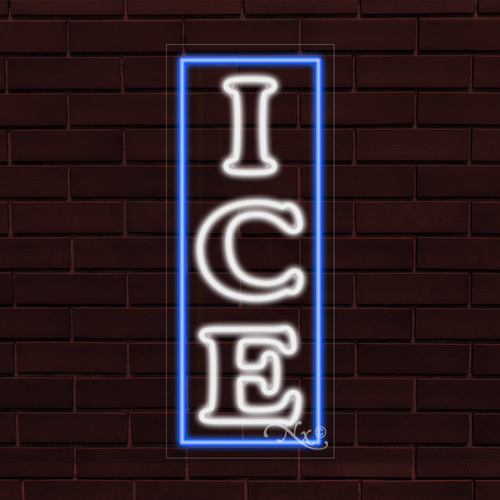 NUEVO LETRERO INTERIOR VENTANA/PARED LED FLEX VENTANA/PARED "HIELO" CON BORDE VERTICAL 30x12x1 PULGADAS 30991 - Imagen 1 de 1