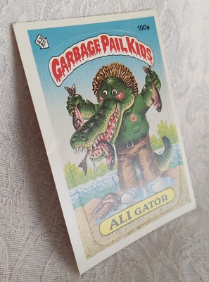 1986 Garbage Pail Kids Sticker Card ALI GATOR #100A Series 3 Topps
