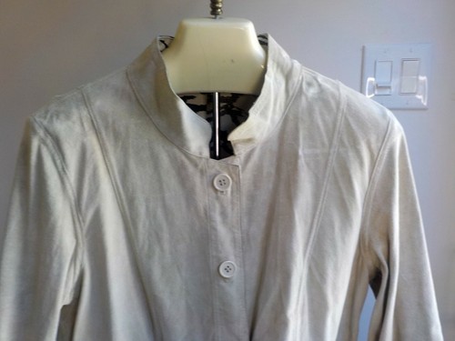 Neiman Marcus Exclusive Reversible Suede/Zebra Print Short Jacket SZ 14 Beige - Picture 4 of 5