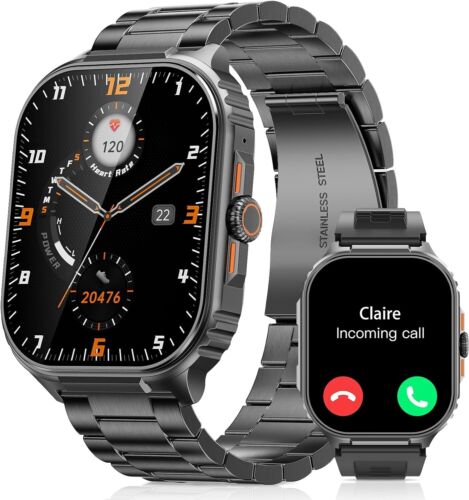 Smartwatch Herren mit Telefonfunktion Armbanduhr Smart Watch iPhone Samsung Tab - Bild 1 von 7