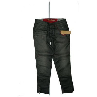 Exit Brooklyn Boyfriend stretch Cargo Jeans 7/8 Zip Hose W28 Grau used look NEU.