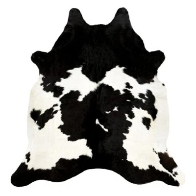 PROINLEATHERS 8x7 FEET ! Real BLACK & WHITE Cowhide Rug natural hair Cowhides Cow Hide skin