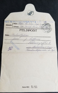 AUSTRIA-1916 ( W W1)-Long Feldposst (censored) letter to Munich area