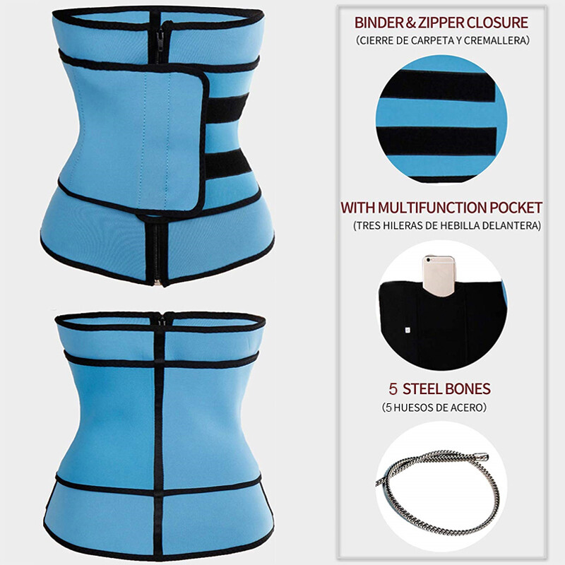Gainant Ventre Et Taille - Ceinture Sudation Néoprene - Contrôle Tummy - Taille M à 3XL
