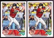 Corbin Carroll Rookie 2023 Topps Holiday H113 Necklace Light Variation & Base RC