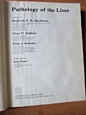 Pathology of the Liver by Macsween, Anthony and Scheuer HC 1979 | eBay