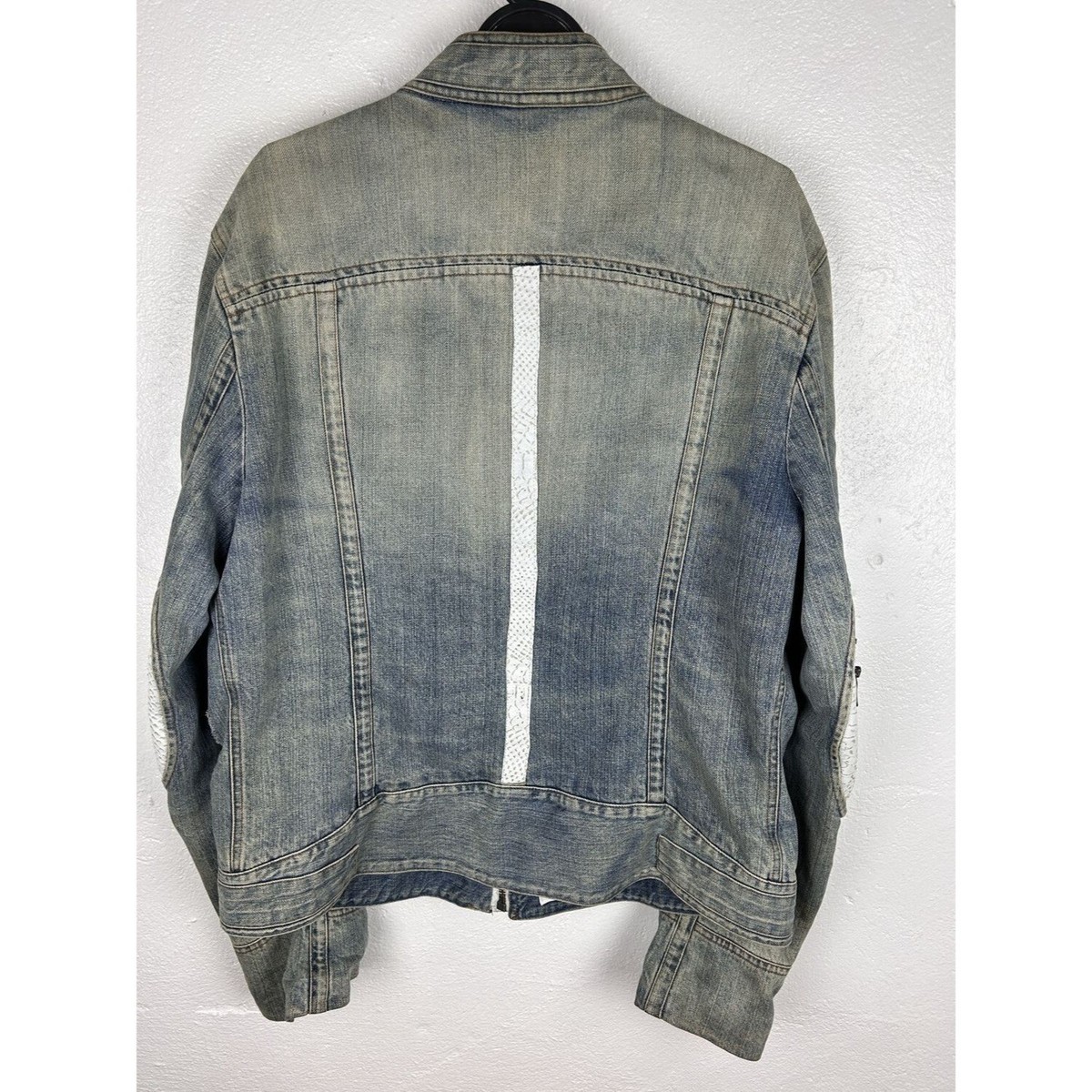 SS05 Dolce & Gabbana Denim + Leather Rare Archive Jacket Size L | eBay