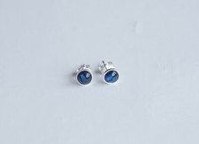 925 Sterling silver stud earrings  with Blue Abalone