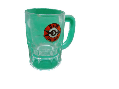 A&W root beer vintage glass mug cup bullseye root beer