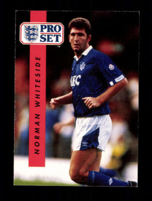 Norman Whiteside FC Everton  Pro Set Card Original Signiert+ A 106024