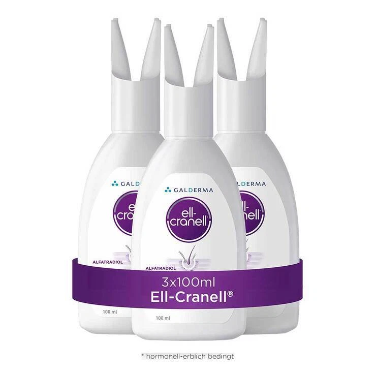 Ell-Cranell bei hormonell-erblich bedingtem Haarausfall · 3X100 ml · PZN 1094179