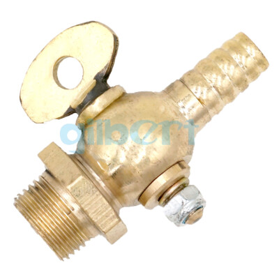 1/4'' 3/8'' 1/2'' BSP Male to 10mm Hose Barbed Brass Drain Petcock Shut Off Valve
