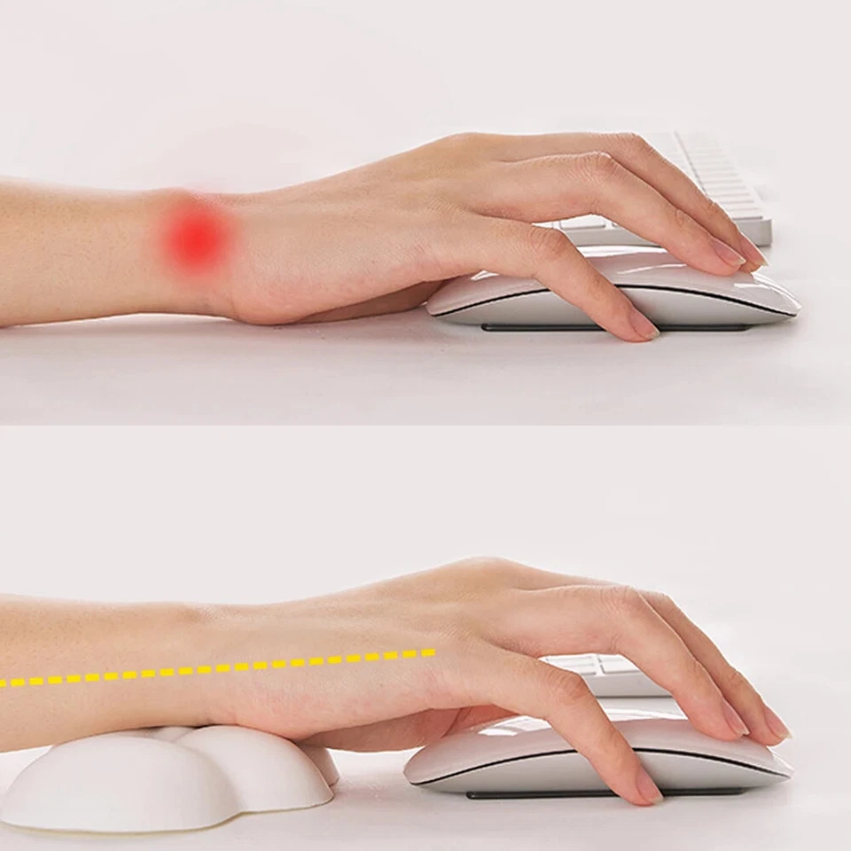 Mouse Pad With Wrist Rest Keyboard Cloud Anti-slip Desktop Office Gamer Mouse US - Image 4 of 4