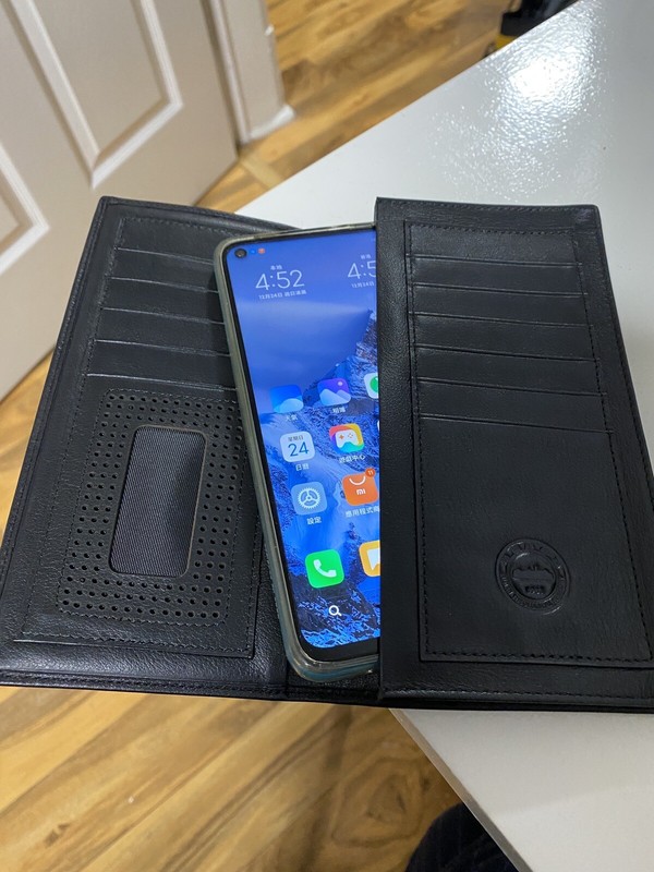 Basic Bifold Pocket Card Phone Holder Long Wallet Checkbook Leatherlike Black