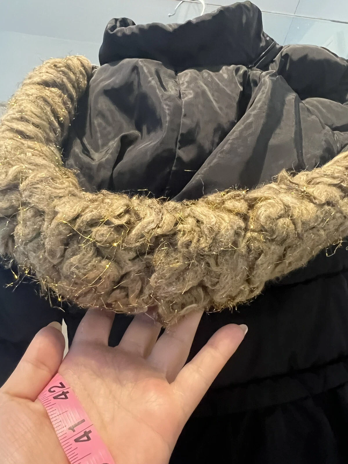 Michael Kors Giacca Cappotto Tampone Cappuccio Rimovibile Cerniera Nera Piena Ragazze 10 12