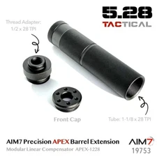 AIM7 Precision APEX-1228 Modular Linear Compensator For AEG GBB Aluminum Black