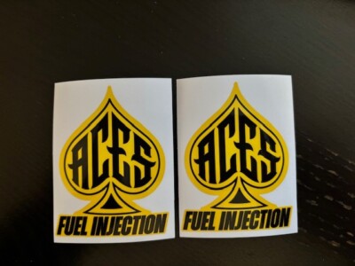 1440 Inject Sticker 2PCS ACES FUEL Injection stickers racing hotrods drifting offroad drags ...
