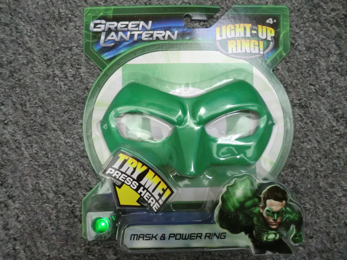 GREEN LANTERN HAL JORDAN MASK POWER RING LITES UP 2011 PROP