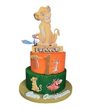 Torta Scenografica in Polistirolo Il Re Leone Simba Decorazione Personalizzata