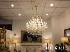 ASFOUR CRYSTAL FOYER DINING ROOM KITCHEN ISLAND CHANDELIER LIGHTING 25 LIGHT 36"