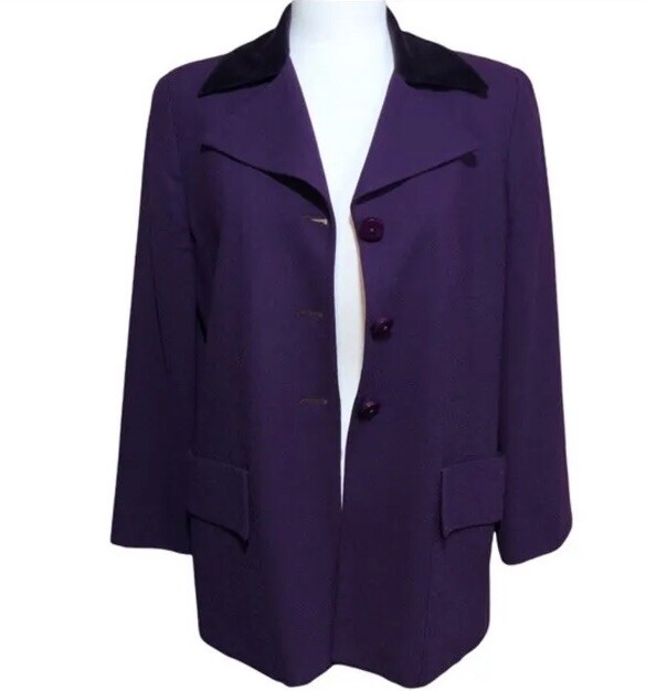 アウターその他 DIOR Boucle virgin wool blend blazer VIOLET Vintage Christian Dior Women's Classic Purple Worsted Wool