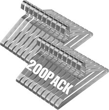 Wire Metal Clothes Hangers Bulk 200 Pack for Standard Size Suits, Coats, Shir...