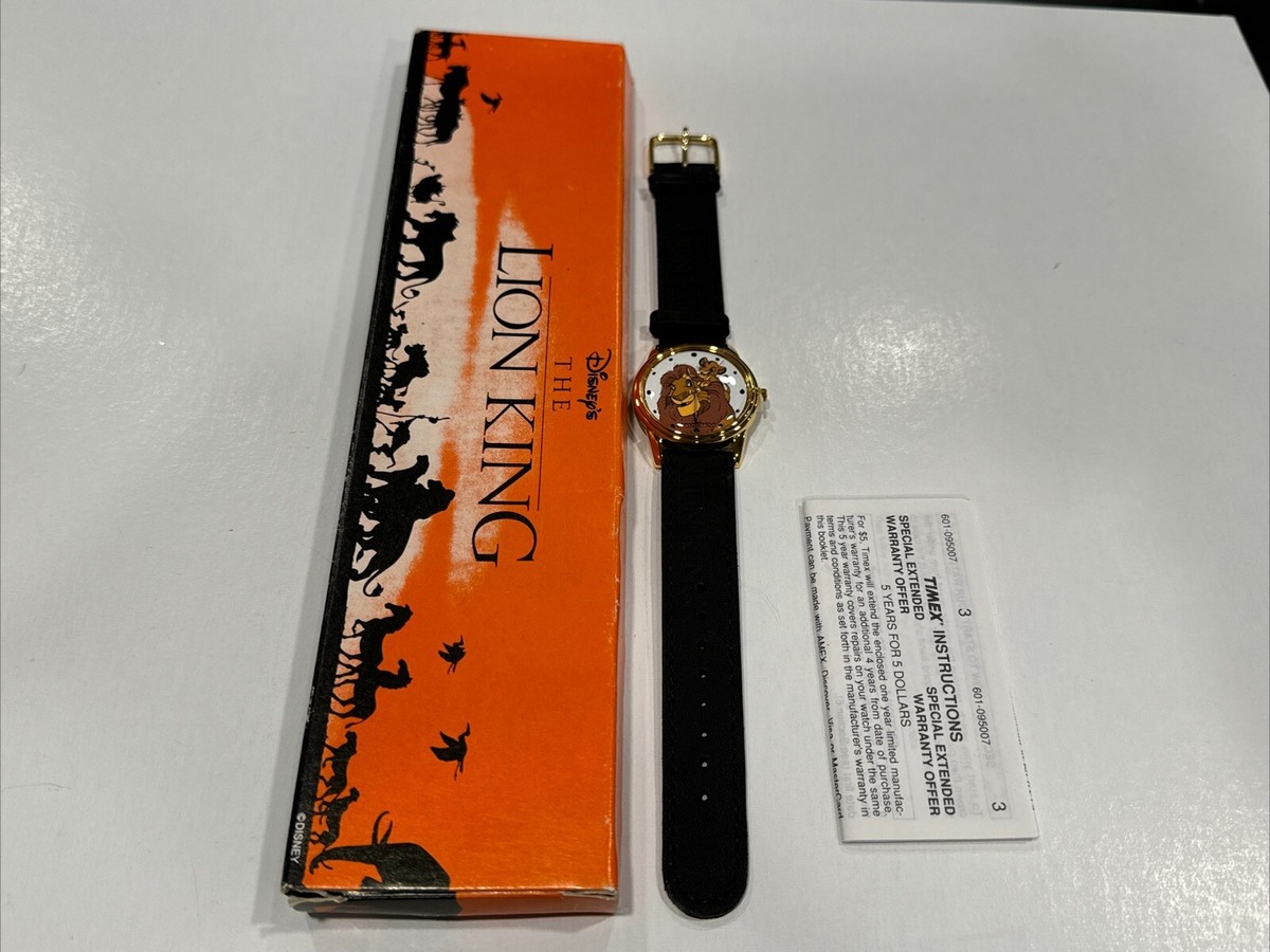 Disney X Timex Lion King Simba & Mufasa Vintage Watch Vintage Timex Disney Lion King Watch – Gold Tone, Brown  main image 2