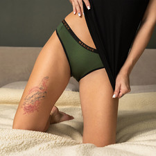 Women's Merino Bikini Briefs Dark Green