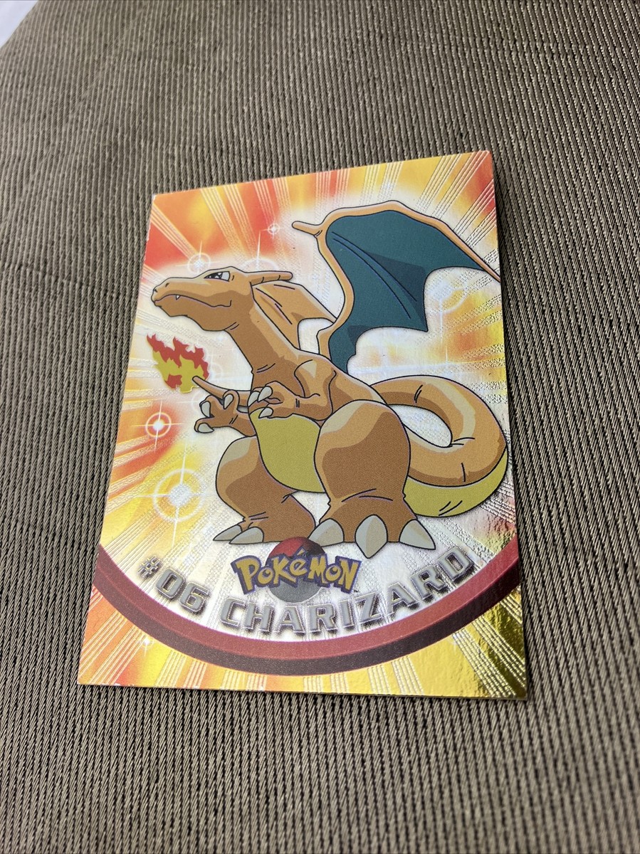 #06 charizard pokemon card Graded: Topps Chrome (2000) Beckett 9.5 Captured in a crystal 1999 Topps Pokemon TV Animation