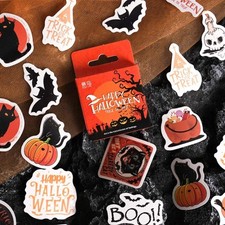 1 box Halloween Ghost Stickers Pumpkin Exquisite Handbooks Material Phone Cases