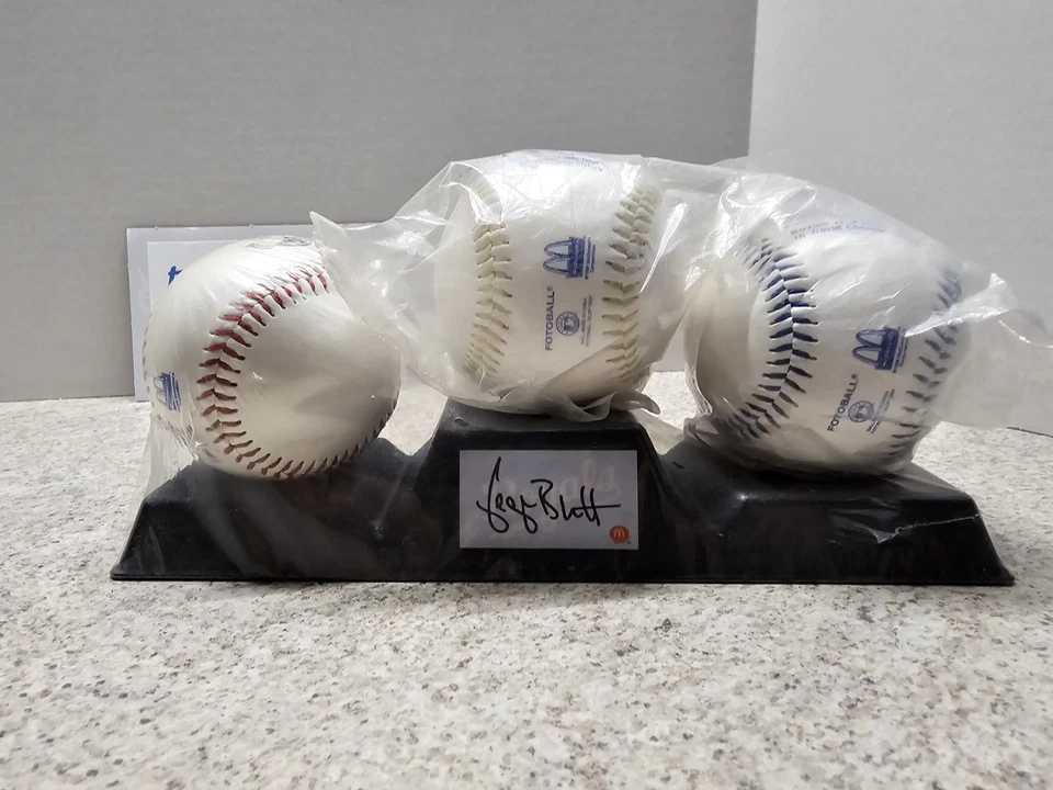 George Brett Kansas City Royals MLB 1999 Fotoball Baseball Lot Of 3 NIP - Image 4 of 4