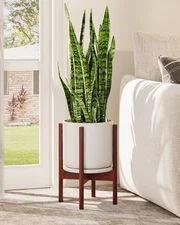 Bamworld Adjustable Plant Stand Indoor Bamboo Plant Stand Fits 8-12 Inches Brown