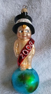 Christopher Radko Happy New Year Millenium Munchkin 6.5'' Christmas Ornament 2000