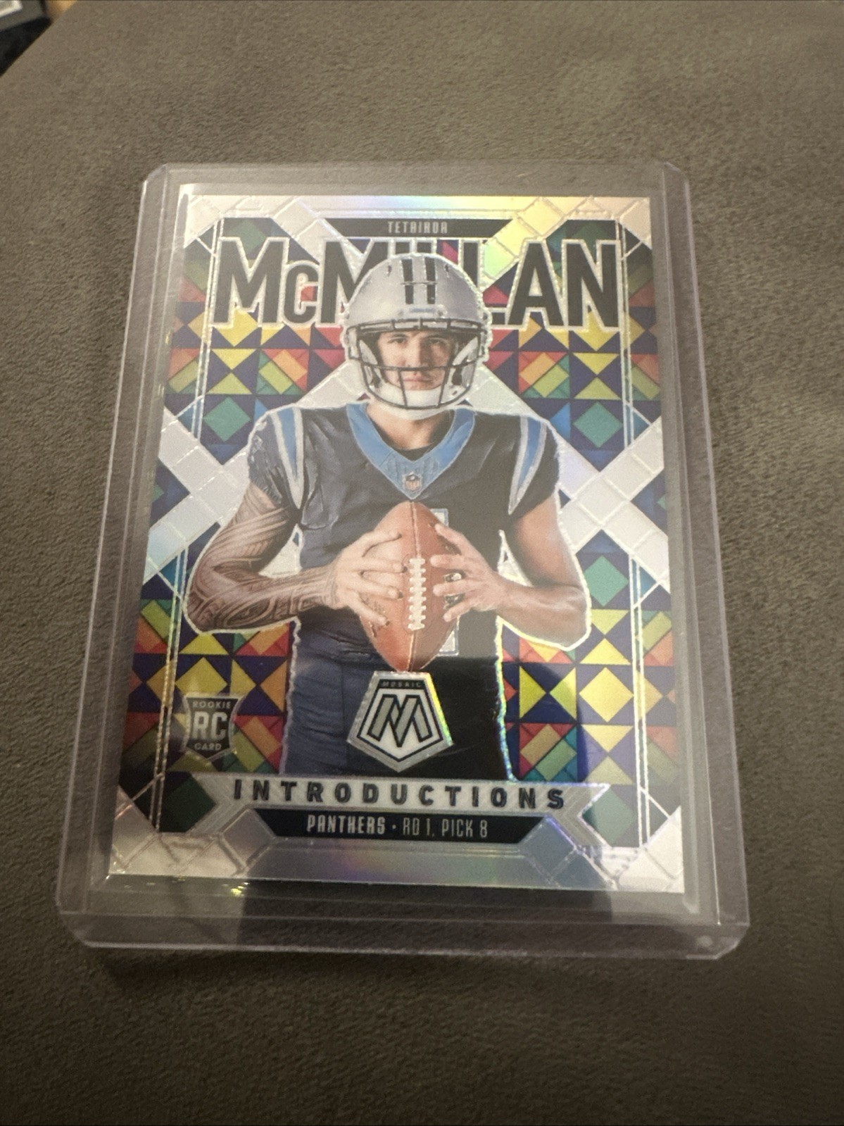 Tetairoa McMillan RC - 2025 Panini Mosaic Introductions Insert Silver Prizm #8