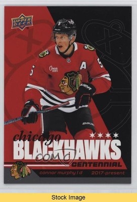 2025 Upper Deck Chicago Blackhawks Centennial Black Connor Murphy #54 READ 0l6f