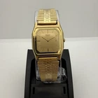 Vintage Seiko 7430-5049 Gold Tone Quartz Tank watch - Running New Battery