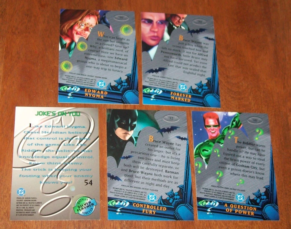 Five 1995 Batman Forever Cards - Image 2 of 2