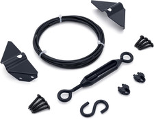 Durable anti Sag Gate Kit for Wooden Fence, Anti-Sag Gate Support Cable Kit in Z