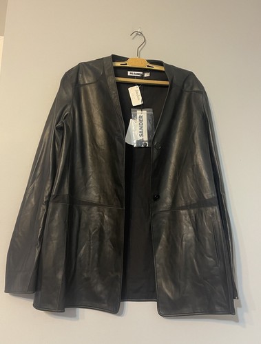 Giacca/blazer nuova JIL SANDER morbida pelle antracite TG 10 (US) vendita al dettaglio $3345 Italia - Foto 13 di 14