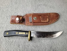 Vintage Schrade Ducks Unlimited USA 165 DU Hunting Knife w/ Sheath & Stone