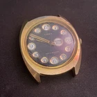 Vintage Timex Telephone Marlin Dial Watch Men 34mm Day Date Untested For Parts