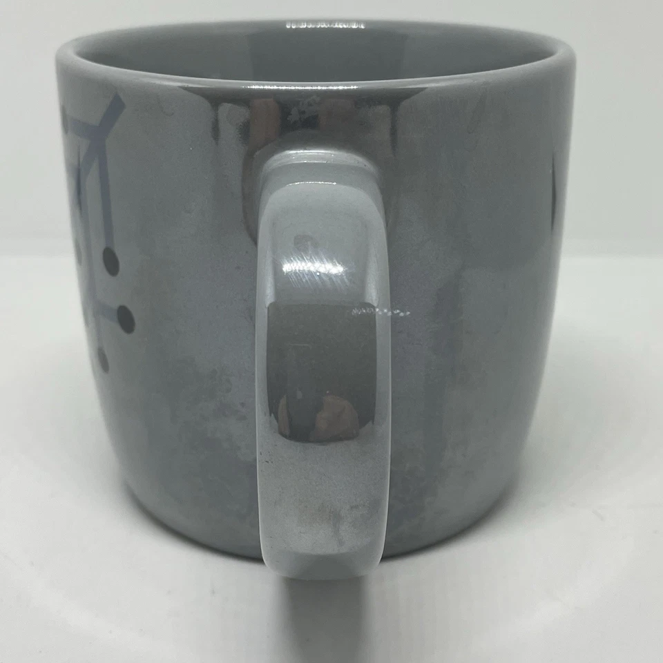 2014 Light Gray Dunkin' Donuts Pearlescent Luster Snowflake Holiday Coffee Mug - Image 2 of 4