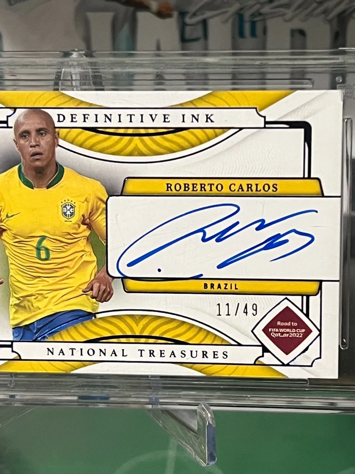 2022 National Treasures World Cup Roberto Carlos /49 Defintive Ink Auto 10 GEM - Image 4 of 4