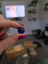 Lot of 12 Vintage Cobalt Blue Glass Marbles Deep Blue Shooter Marbles Collec